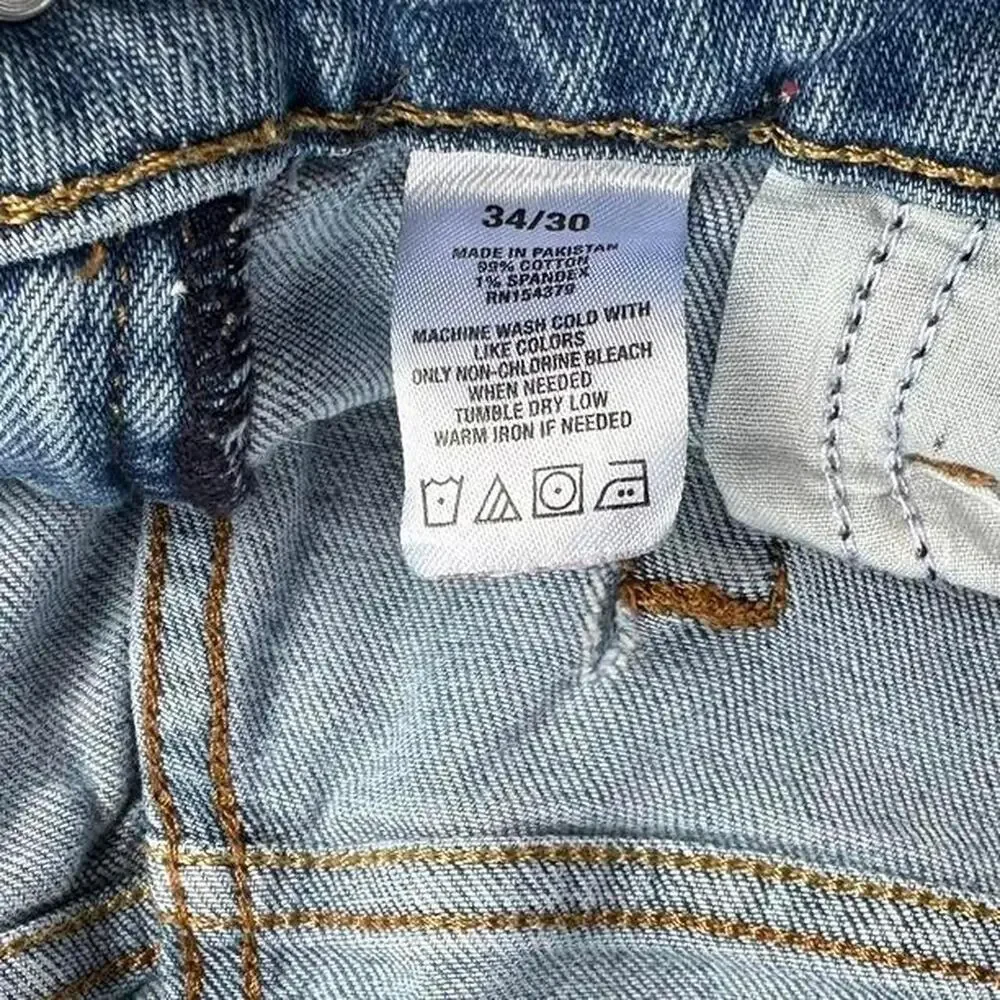 Extremely distressed aeropostale straight leg denim